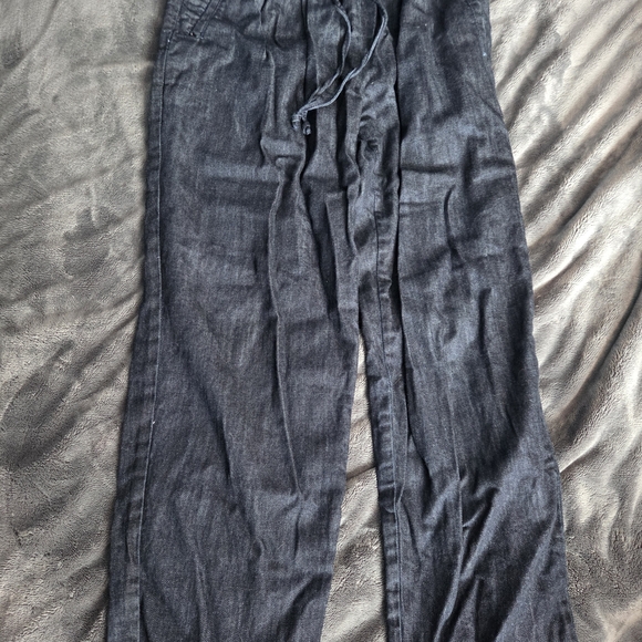 Faux Denim Tie Waist Women's Panta - Picture 2 of 6